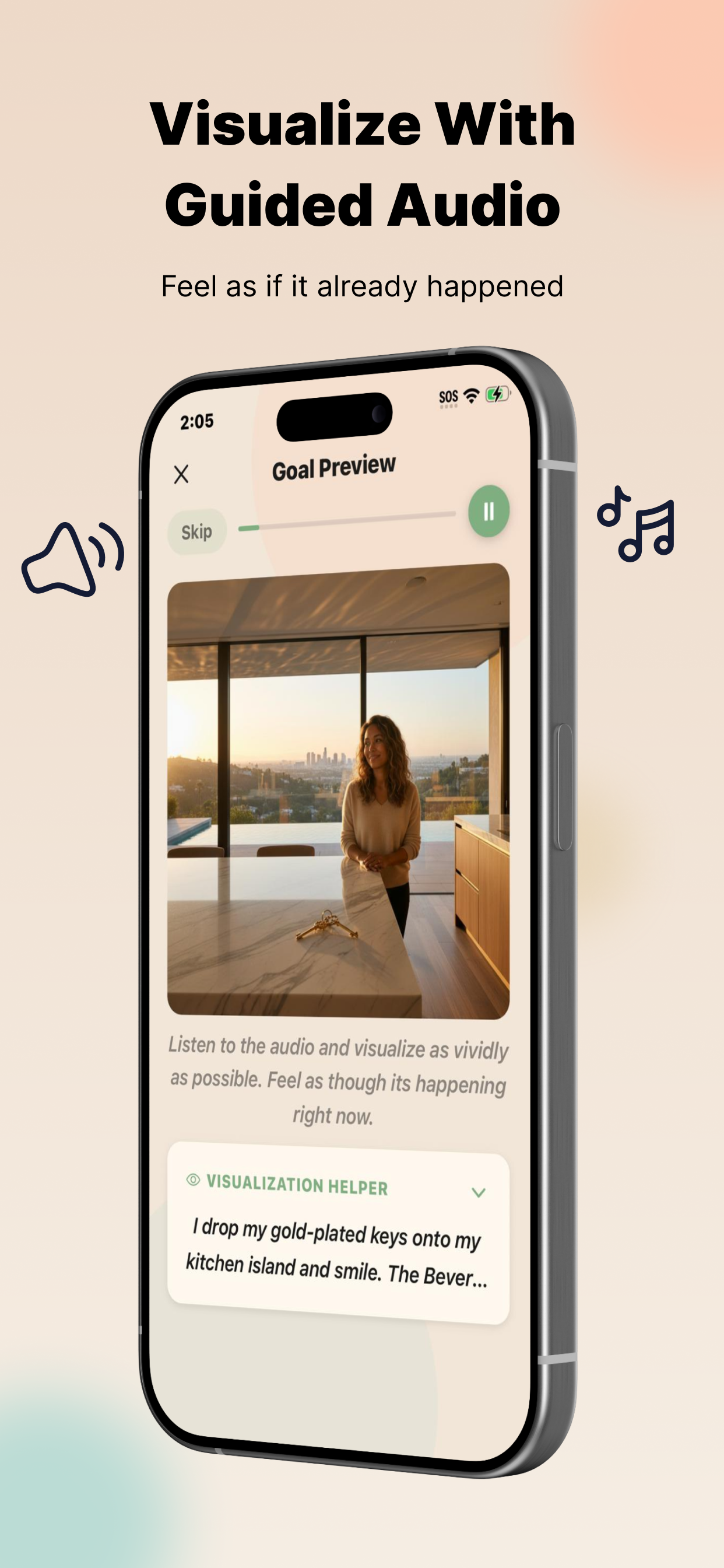 Guided audio visualization experience