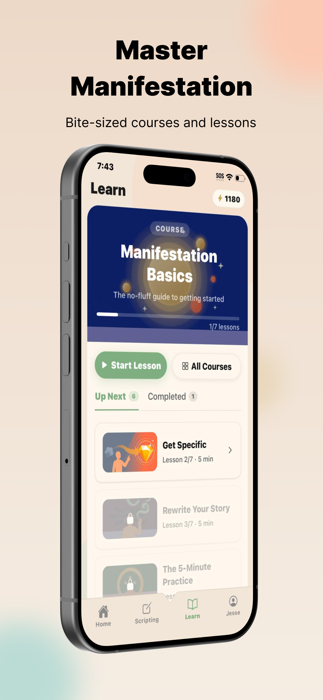 Learn manifestation with bite-sized courses