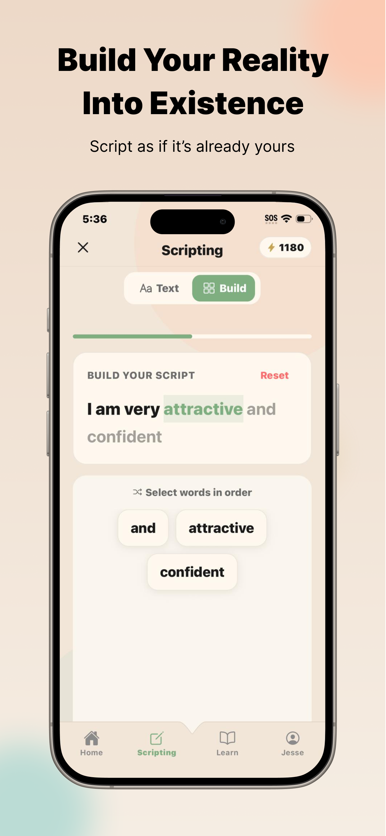 Scripting feature to write your reality